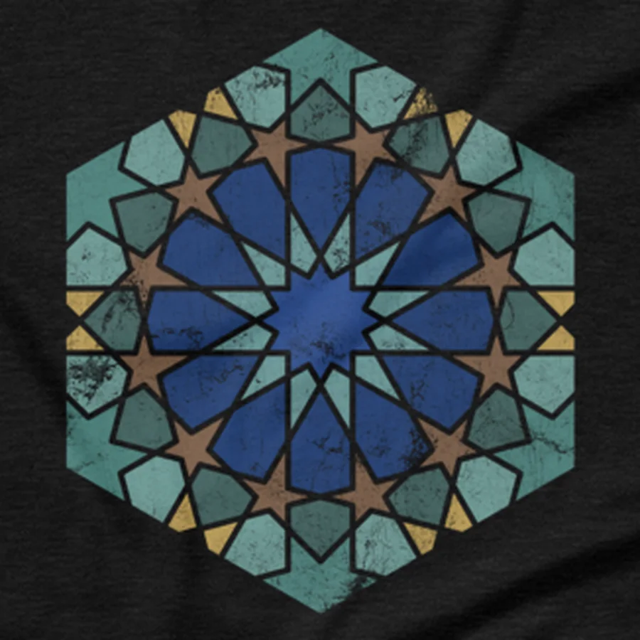 Moroccan Geometry artwork, close-up